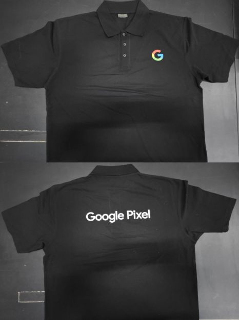 Bild von Google Pixel Poloshirt Herren Kurzarm, schwarz, Gr. L, gebraucht